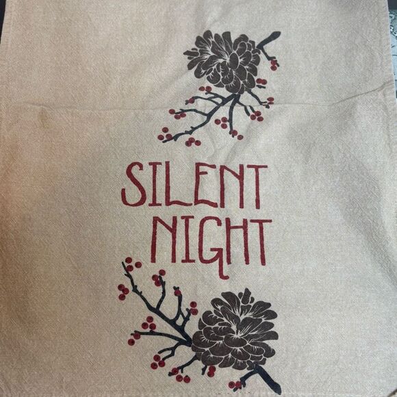 Holiday Kitchen Towels Set of 3 Snowman Christmas Tree Silent Night - Picture 3 of 5